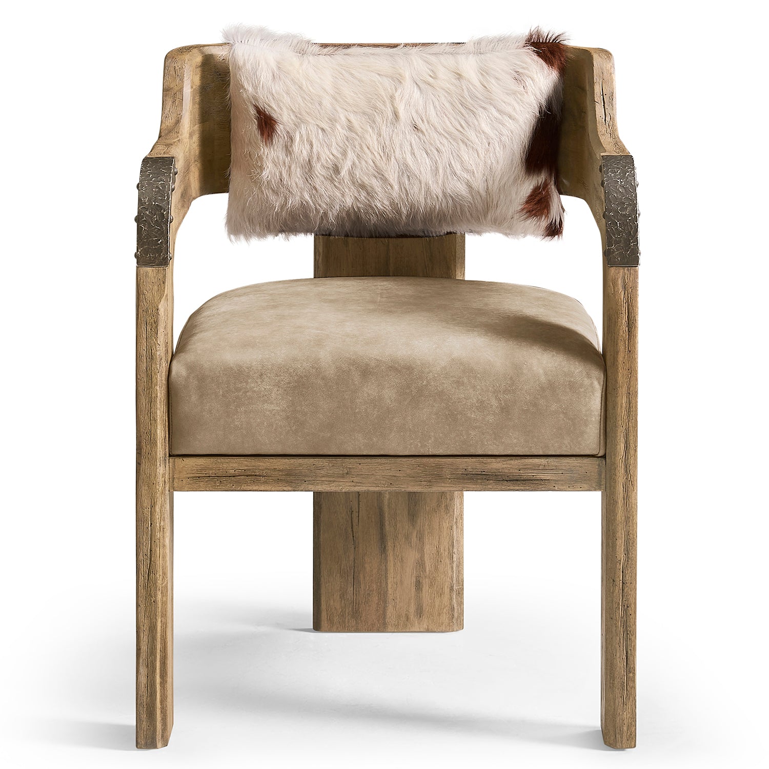 Jonathan Charles Light Stone Ridge Leather Arm Chair