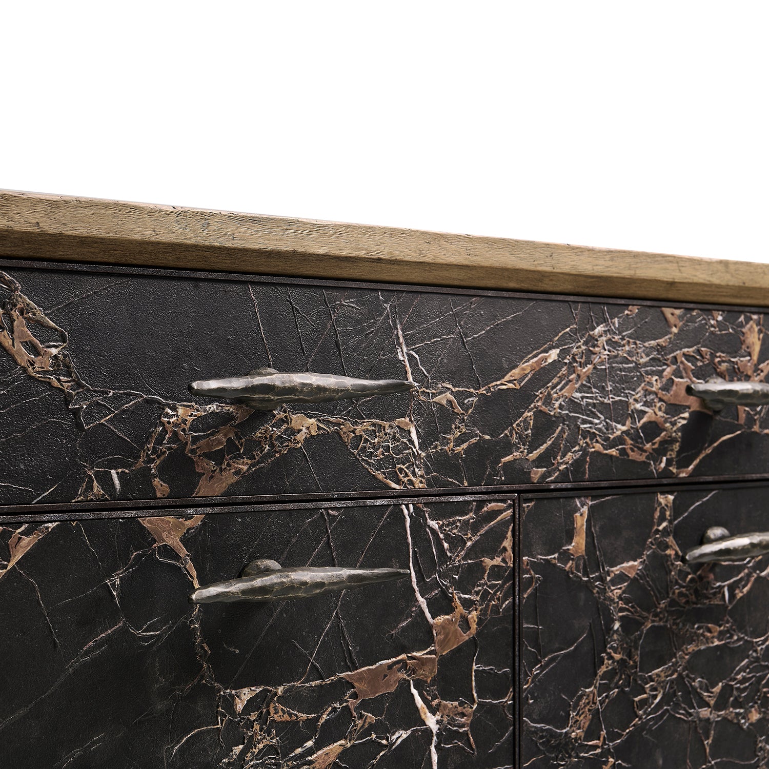 Jonathan Charles Light Stone Ridge Marble Credenza