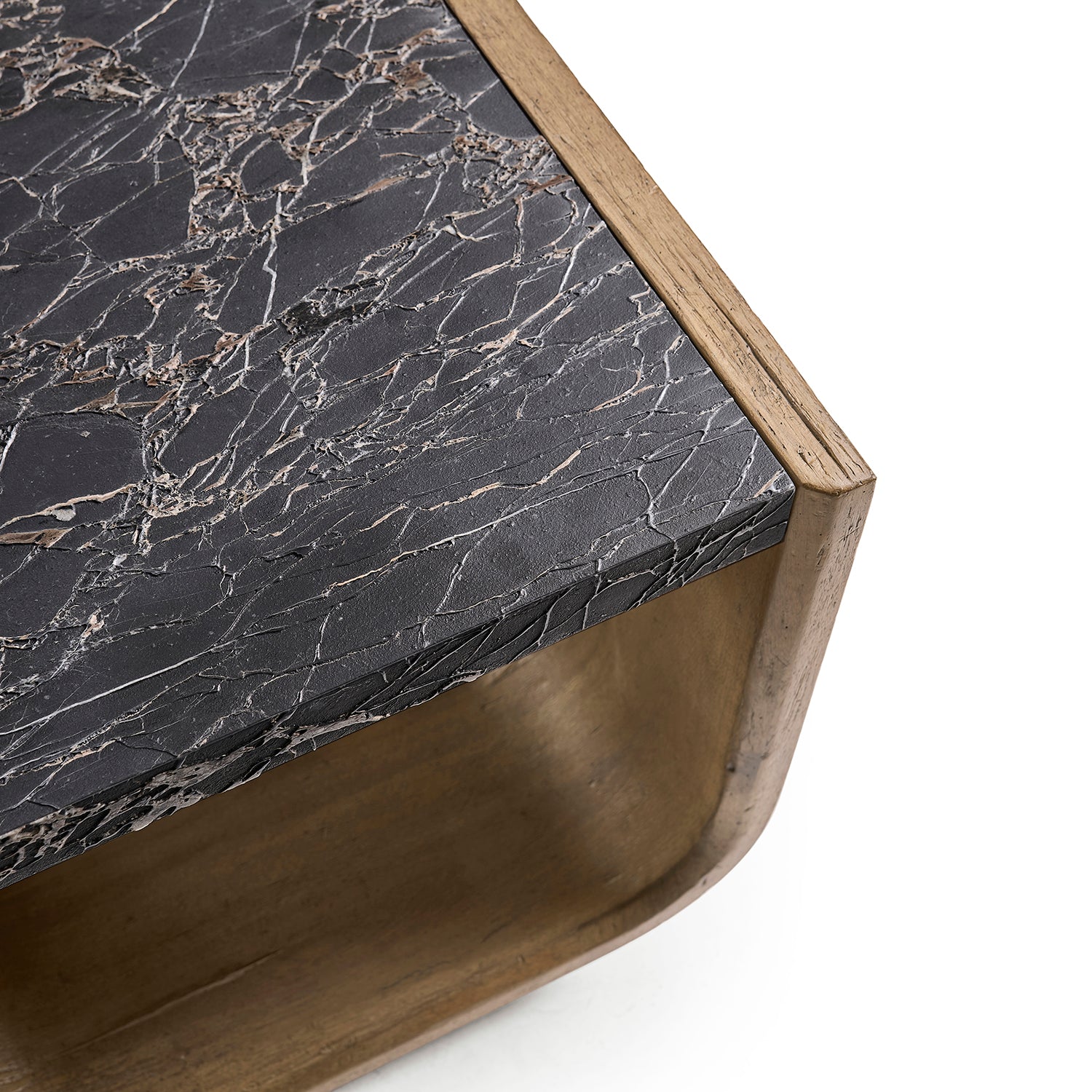 Jonathan Charles Light Stone Ridge Marble Side Table