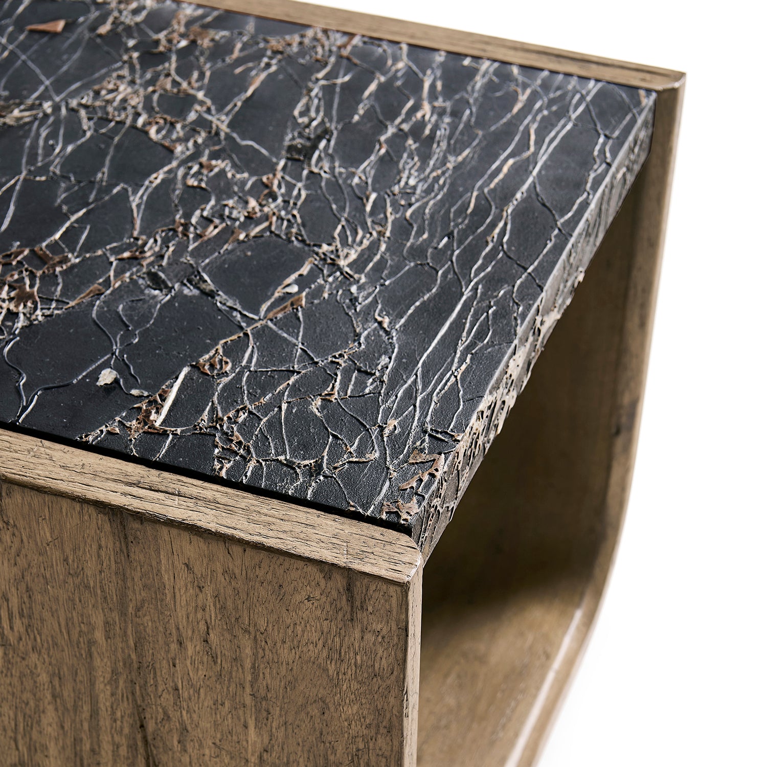 Jonathan Charles Light Stone Ridge Marble Side Table