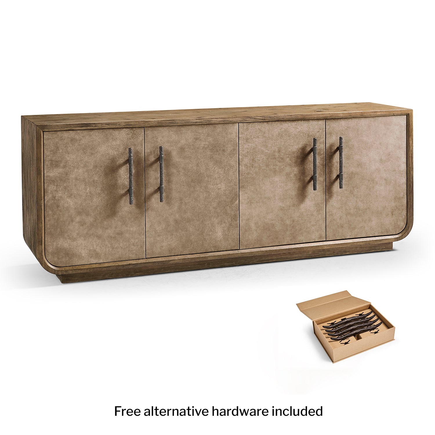 Jonathan Charles Light Stone Ridge Leather Credenza