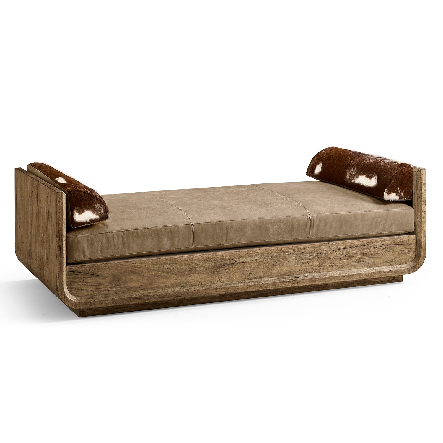 Jonathan Charles Light Stone Ridge Leather & Hide Daybed