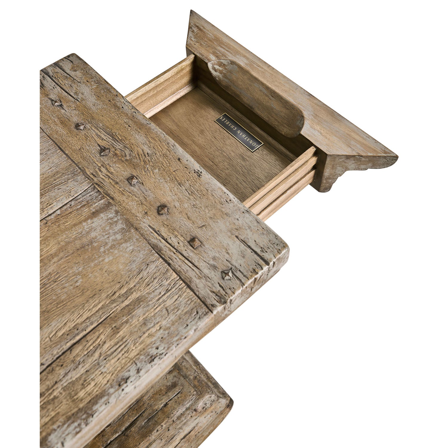 Jonathan Charles Caldera Pedestal-Base Side Table