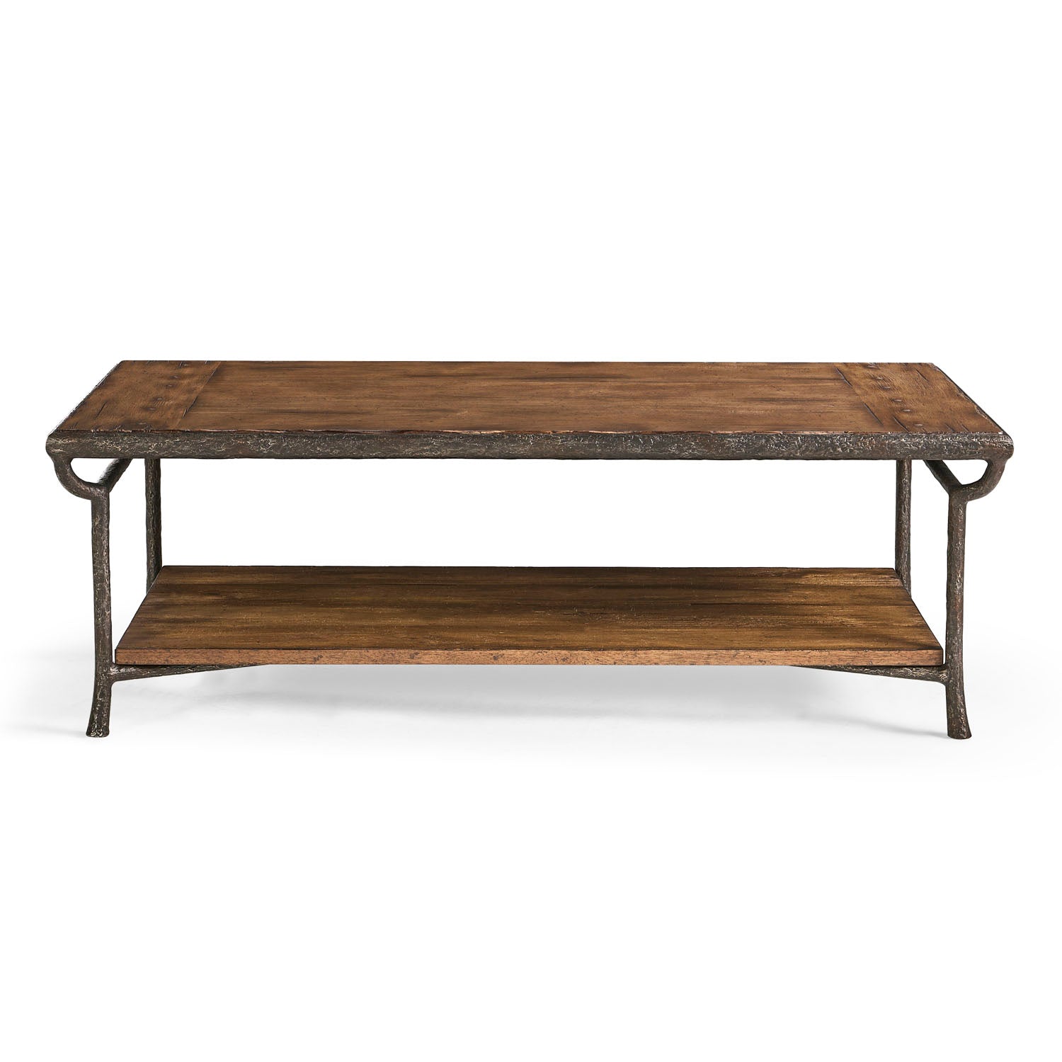 Jonathan Charles Forge Iron Cocktail Table