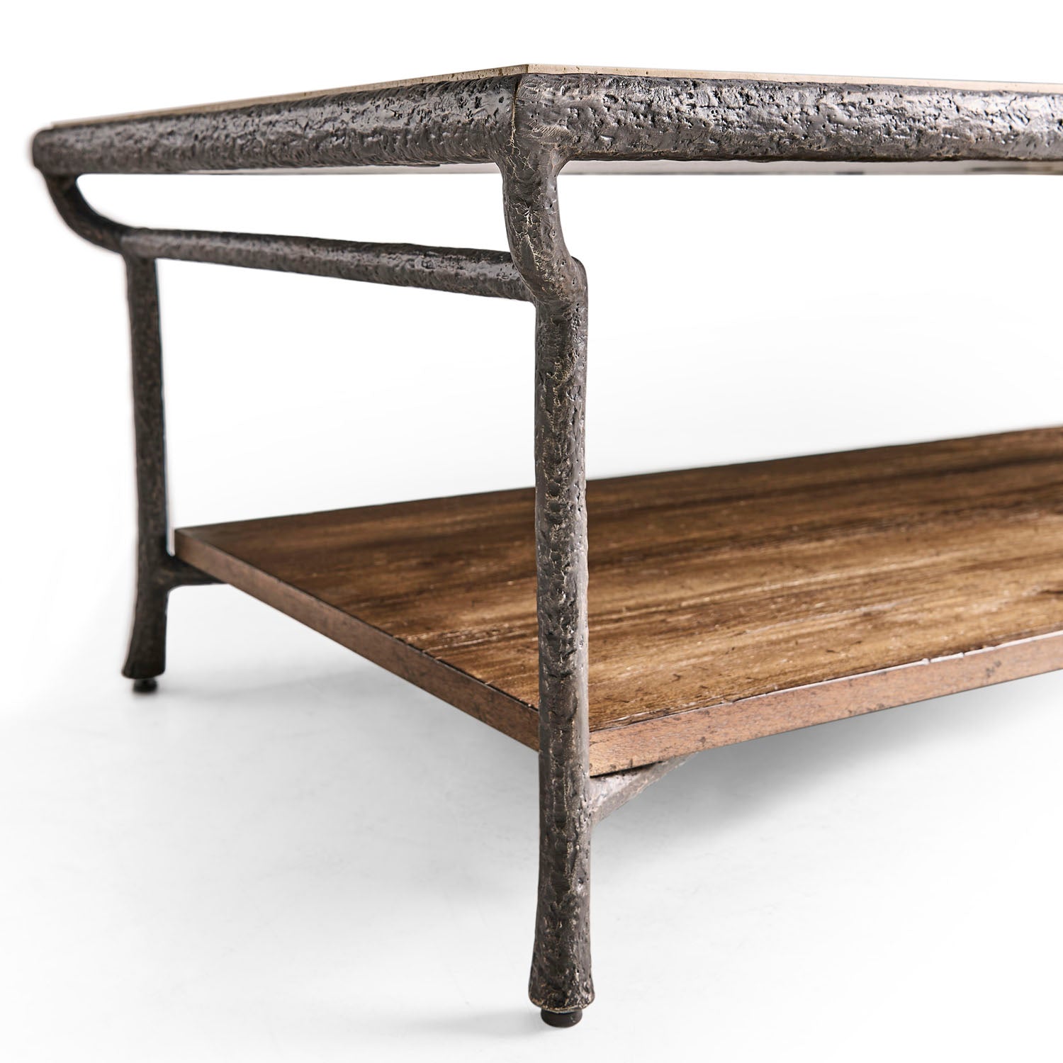 Jonathan Charles Forge Iron Cocktail Table