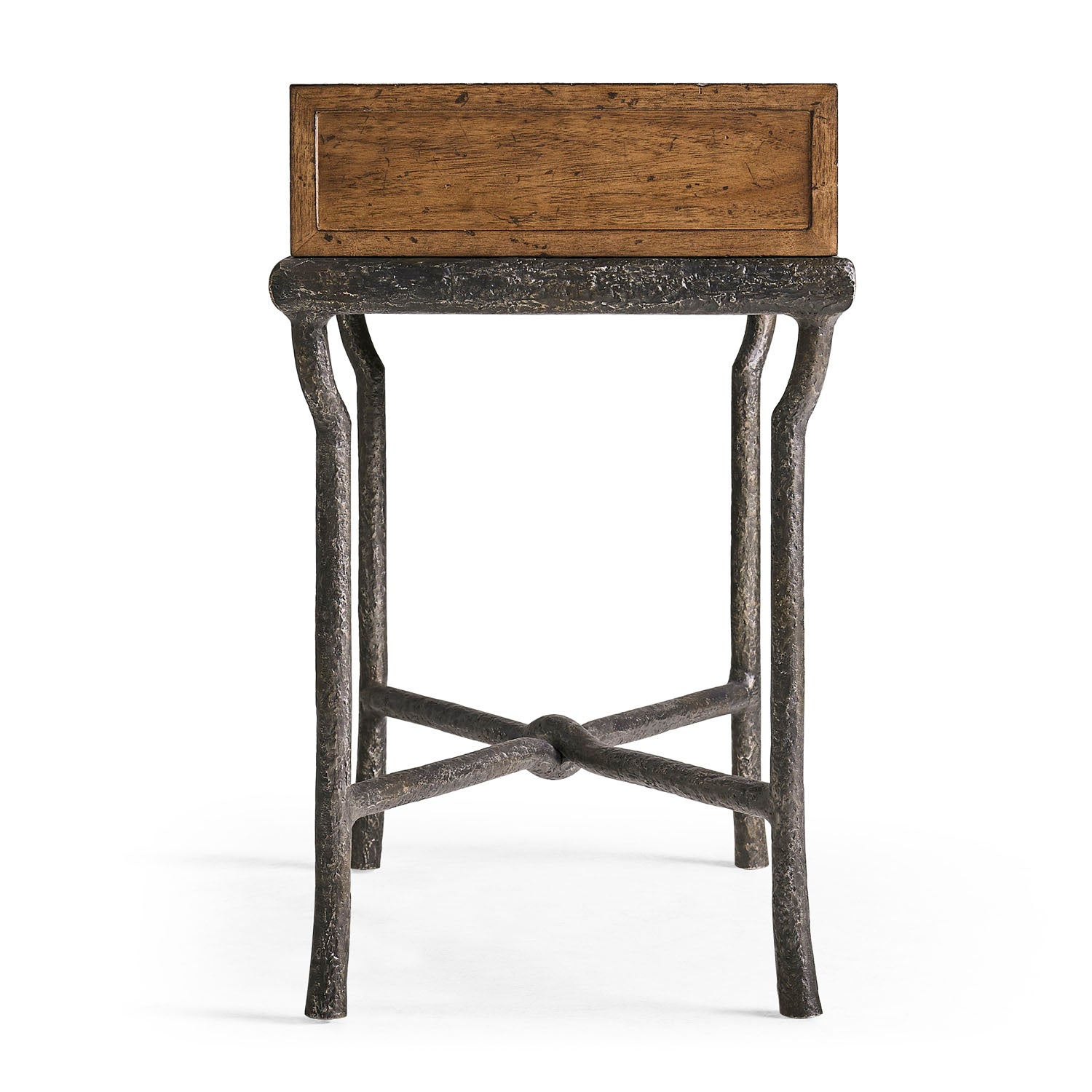 Jonathan Charles Forge Iron Storage Side Table