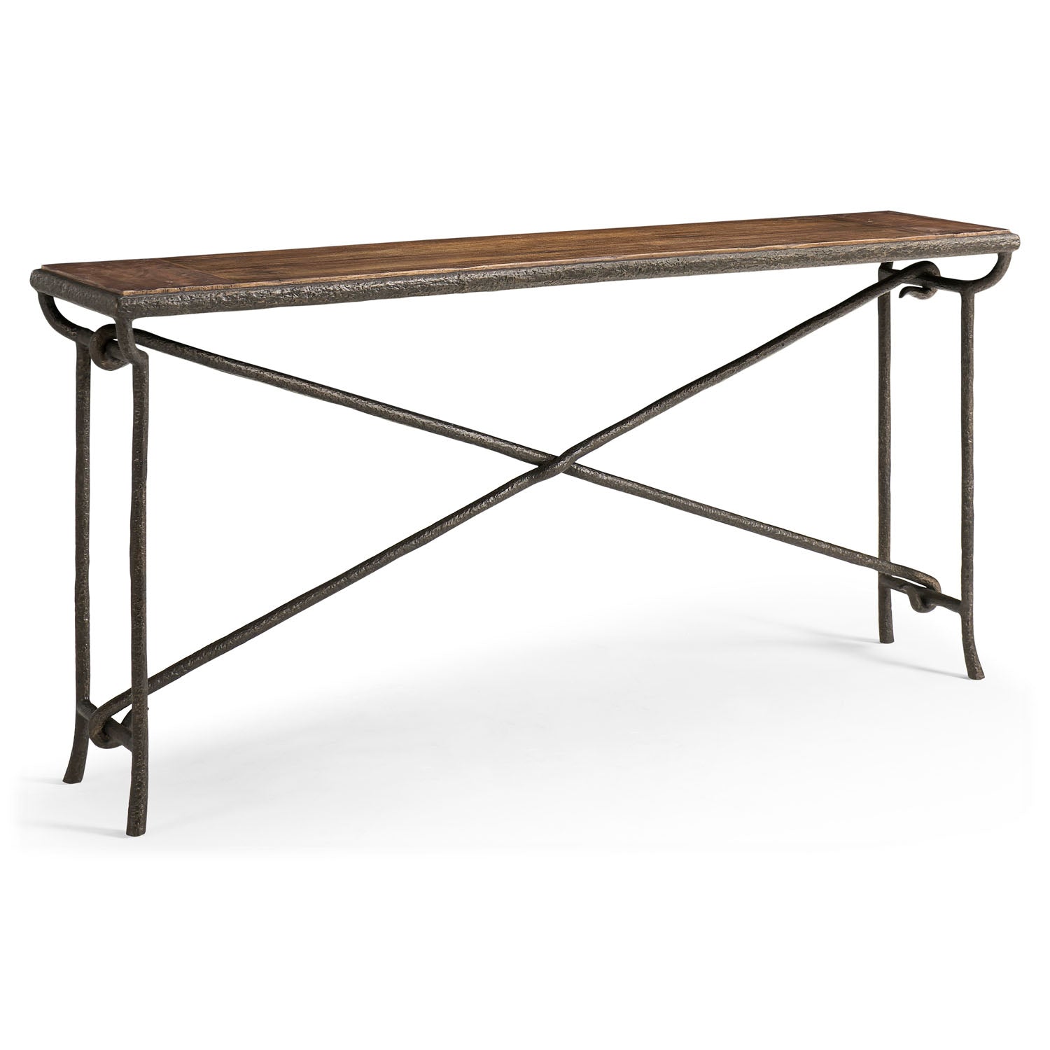 Jonathan Charles Forge Iron Console Table