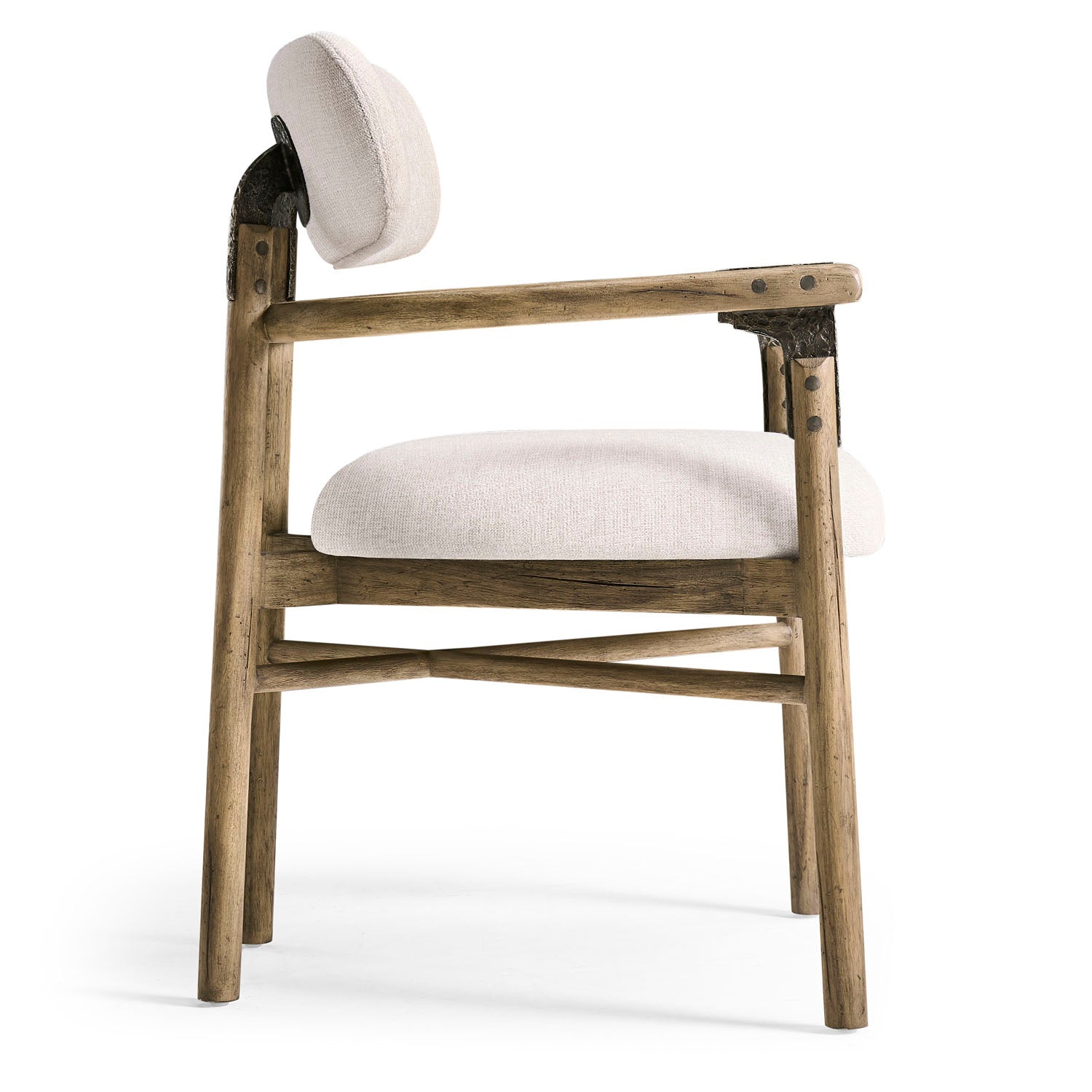 Jonathan Charles Stone Ridge Upholstered Dining Arm Chair Set of 2
