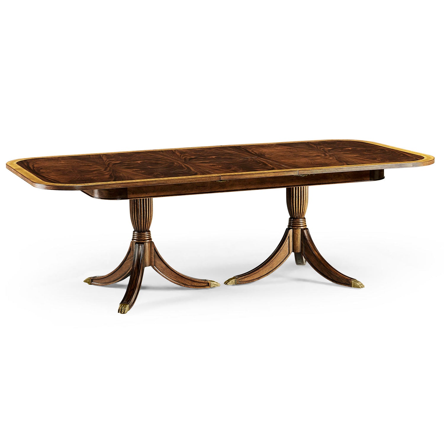 Jonathan Charles Buckingham Regency Crotch Extending Dining Table