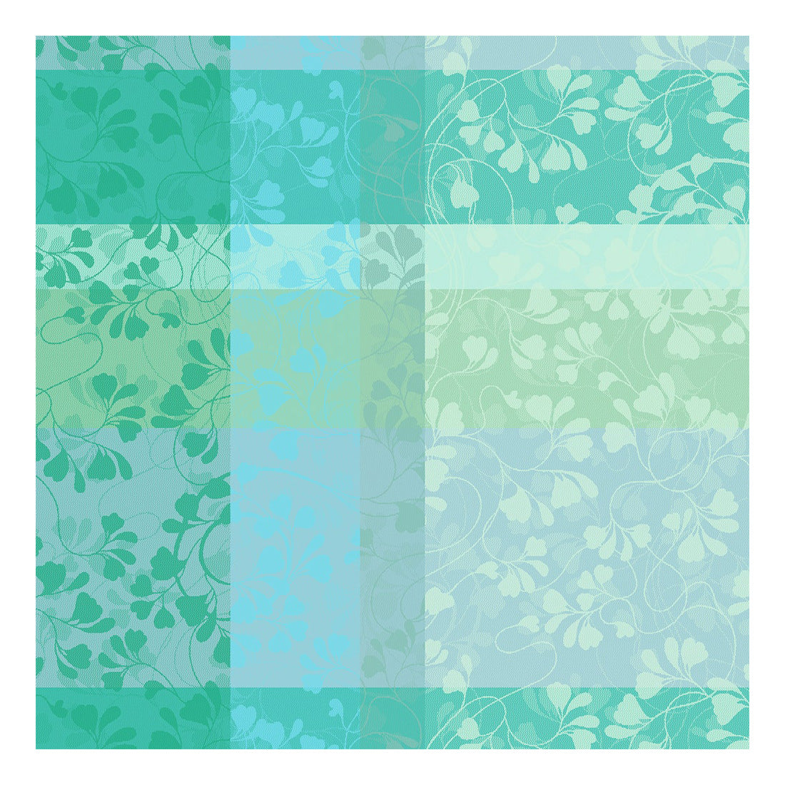 Garnier Thiebaut Mille Feuillages Turquoise Jacquard Napkin Set of 4