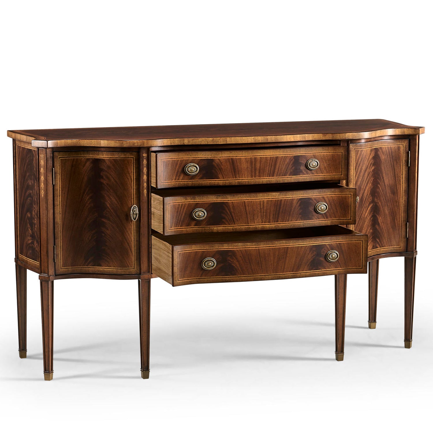 Jonathan Charles Windsor Credenza with Curved Doors