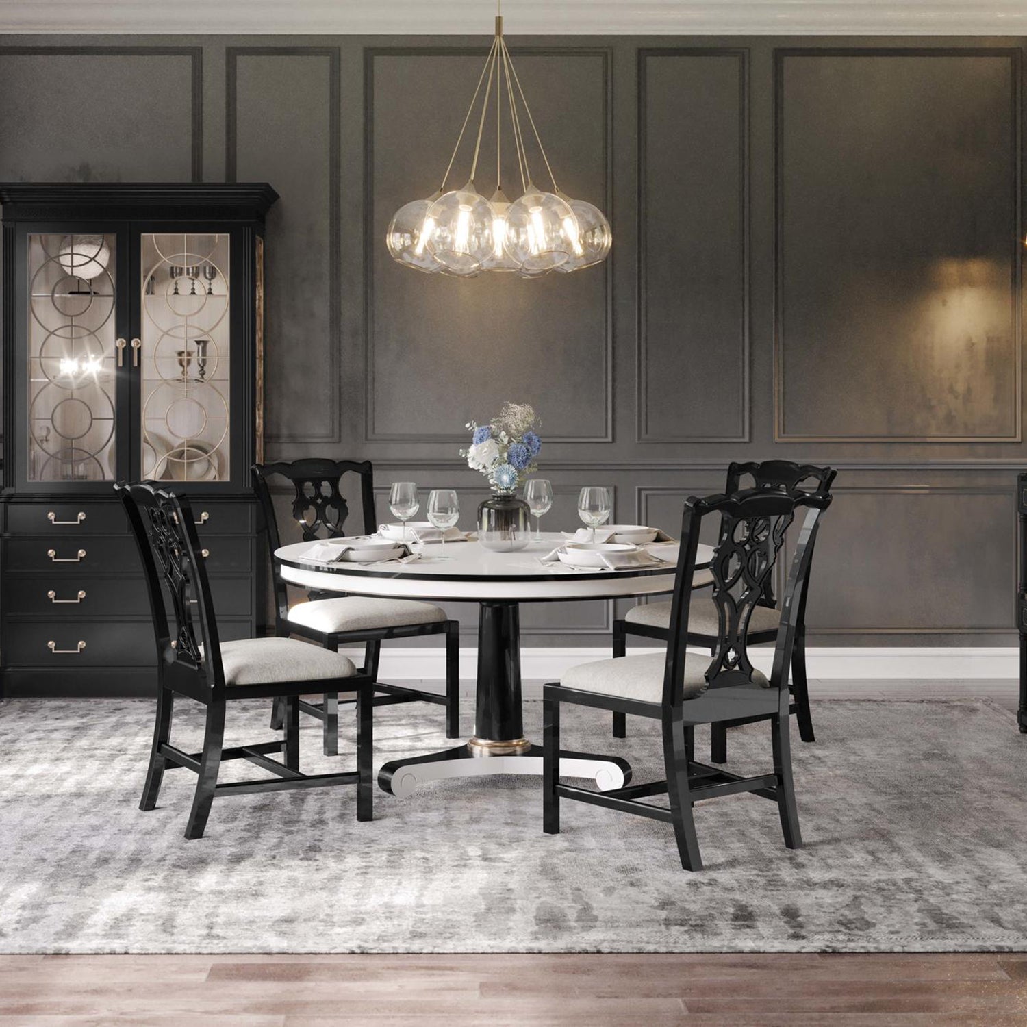 Jonathan Charles Reimagined Spark Chippendale Side Chair