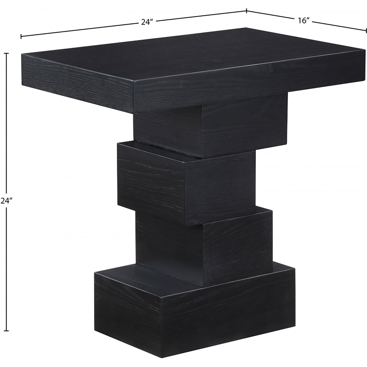 Westmount Black Ash Veneer End Side Table Set of 2