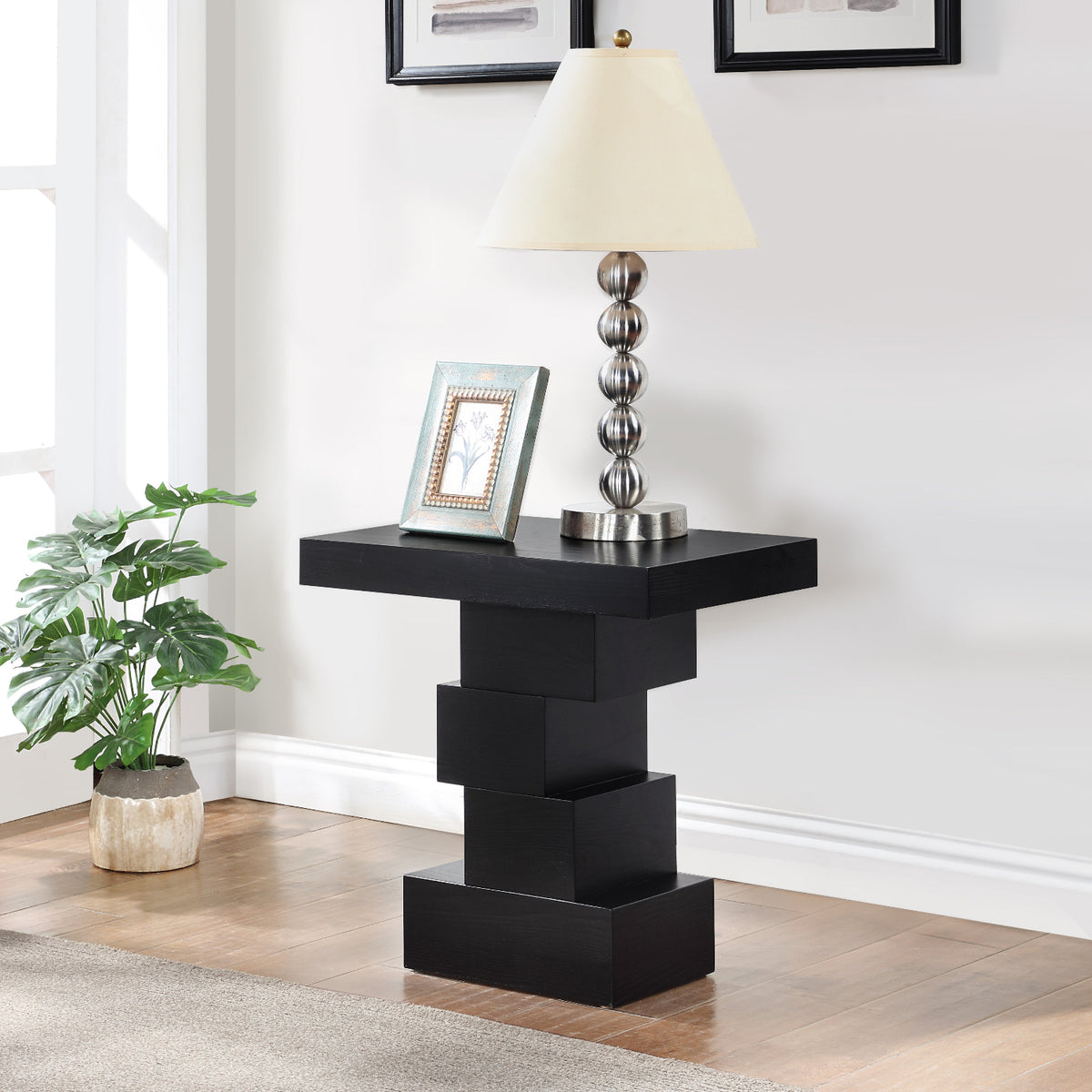 Westmount Black Ash Veneer End Side Table Set of 2