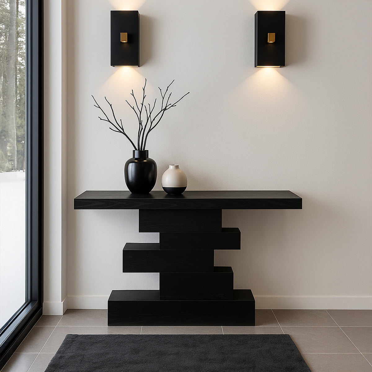 Westmount Black Ash Veneer Console Table