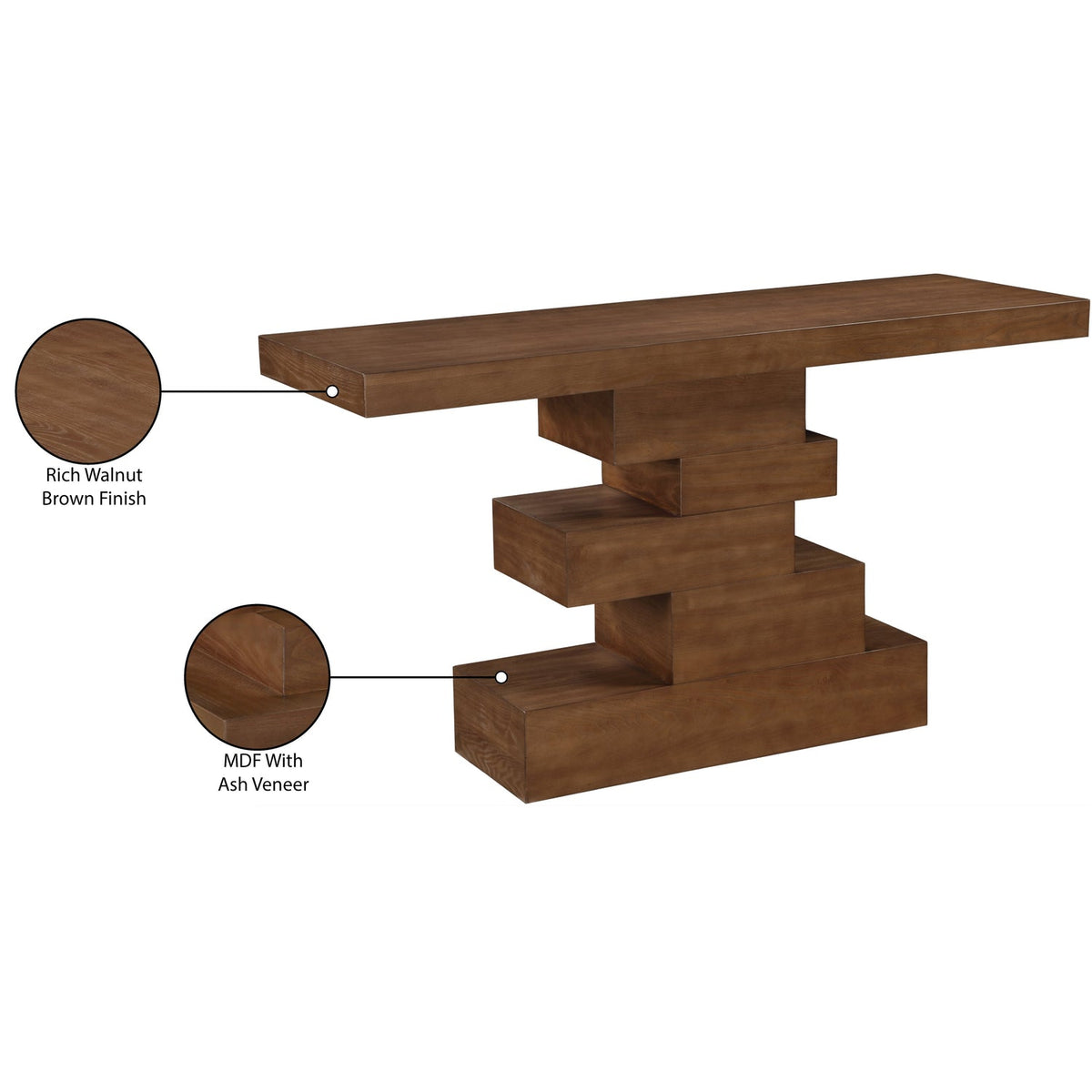 Westmount Walnut Ash Veneer Console Table