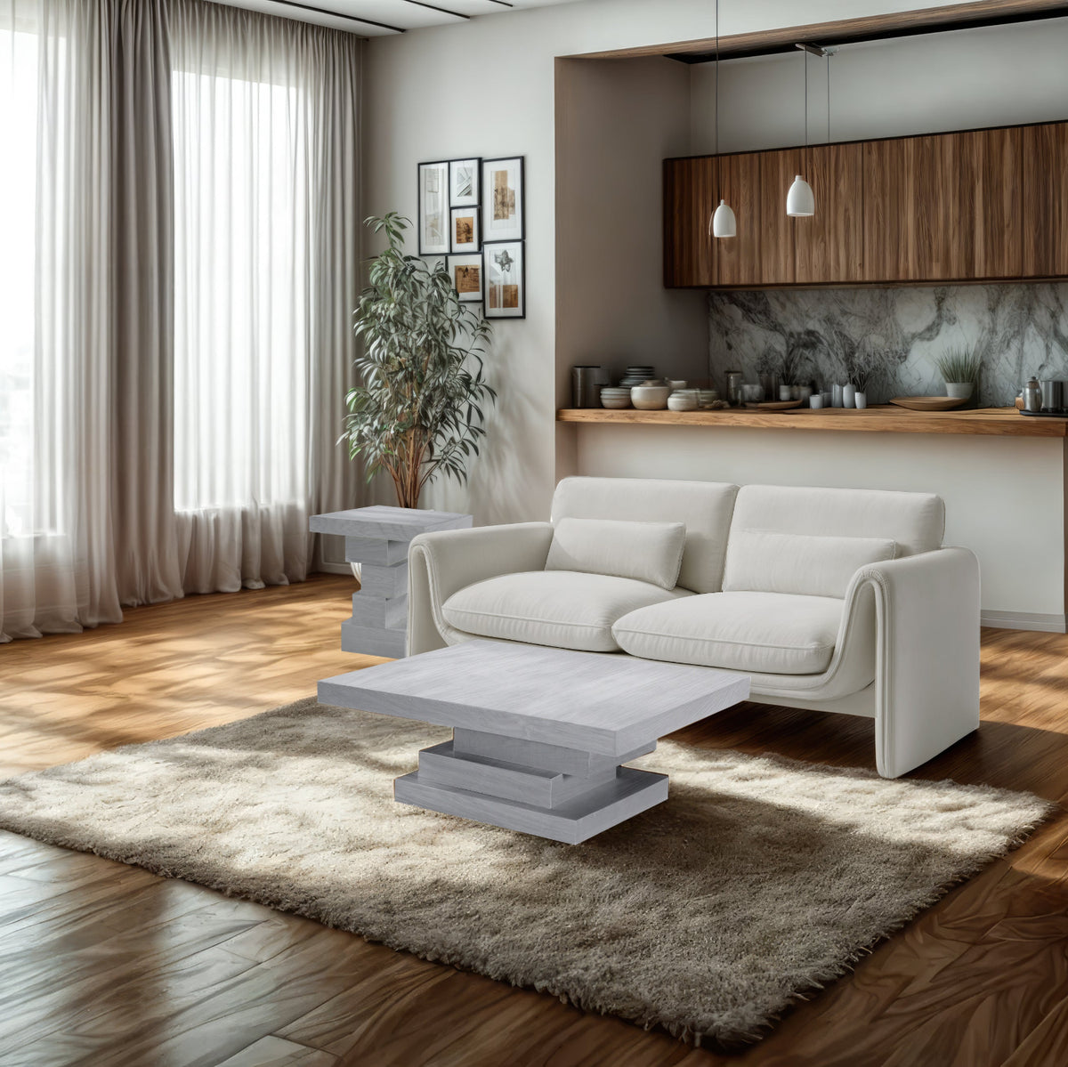 Westmount Off-White Ash Veneer Coffee Table