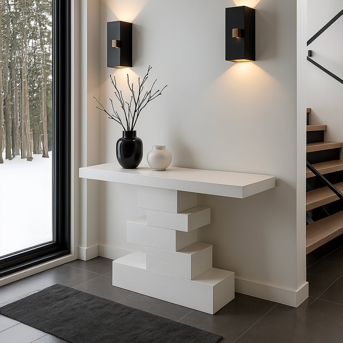 Westmount Off-White Ash Veneer Console Table