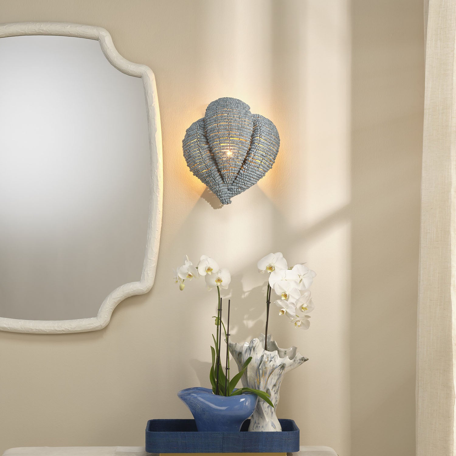 Jamie Young Anguilla Blue Wall Sconce