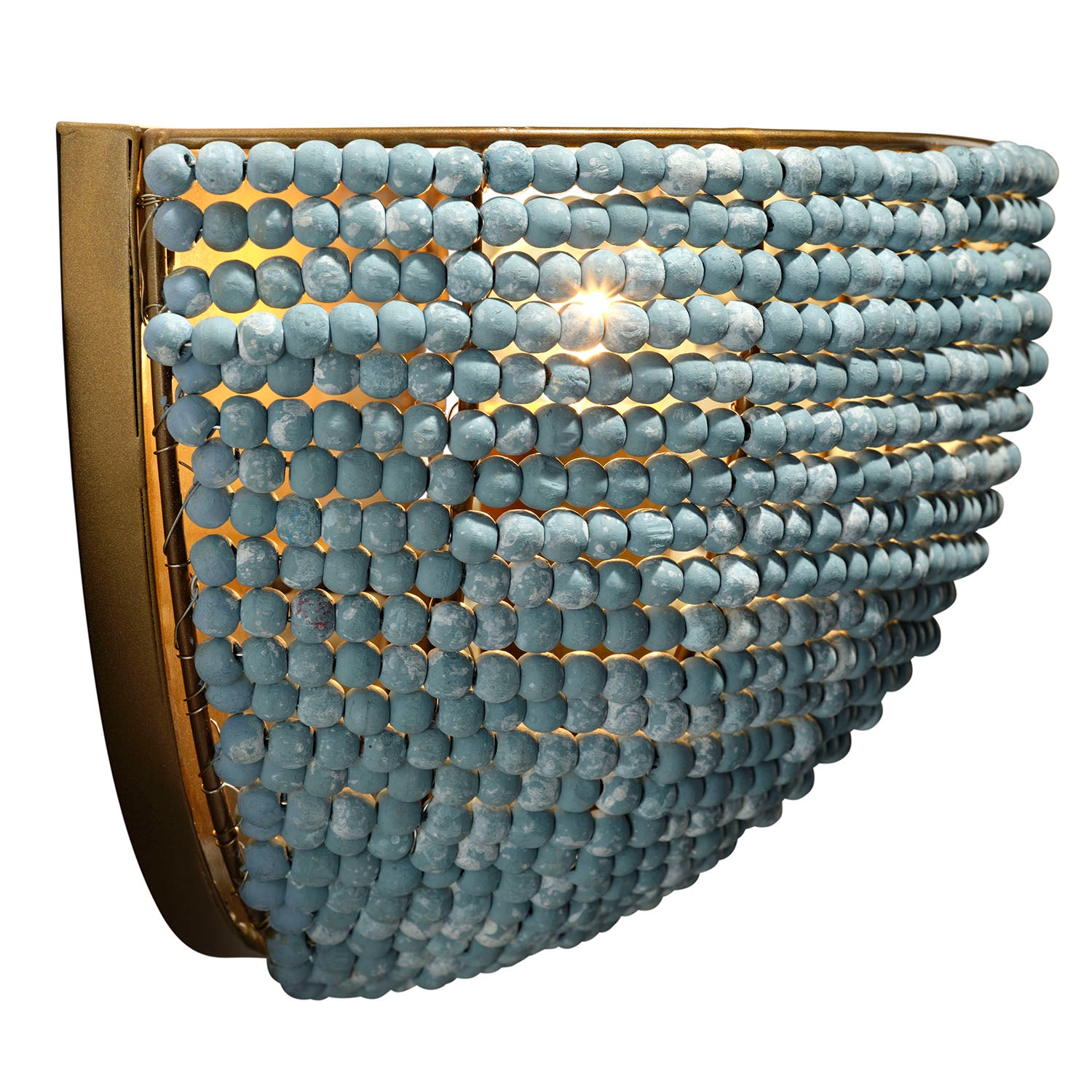 Jamie Young Barnacle Blue Demi Lune Sconce