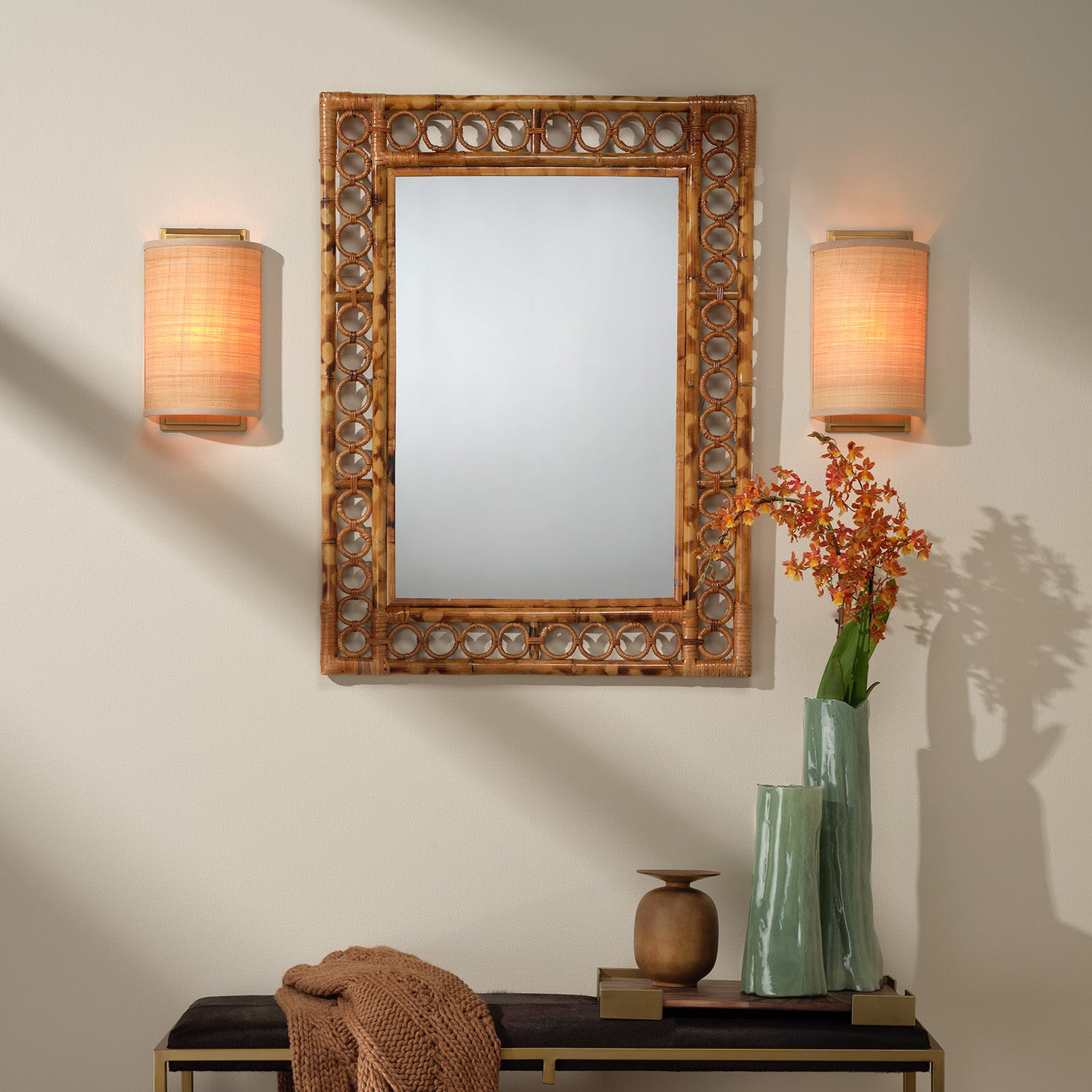 Jamie Young Riley Raffia Wall Sconce