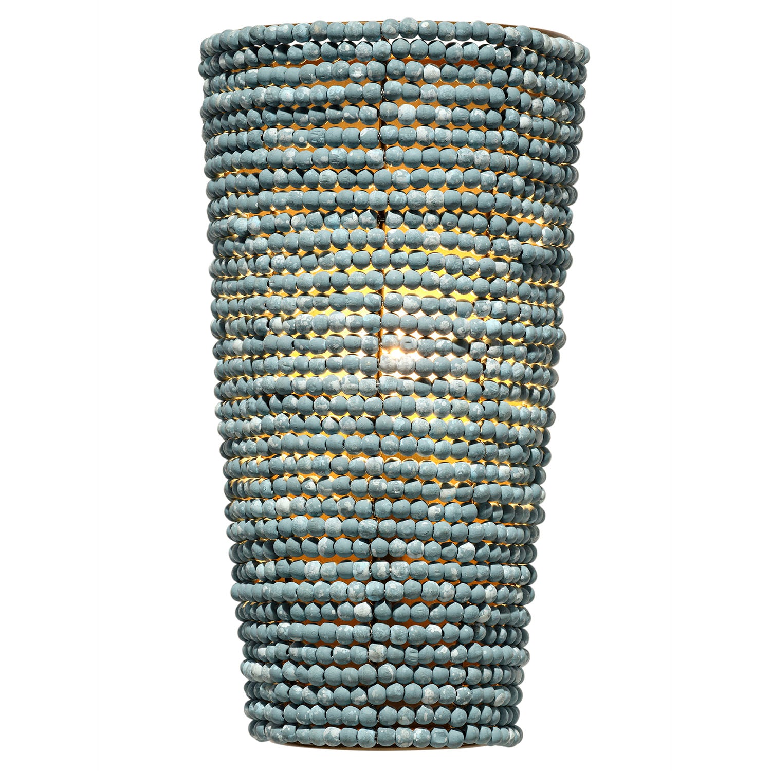 Jamie Young Seawall Beaded Cone Blue Wall Sconce