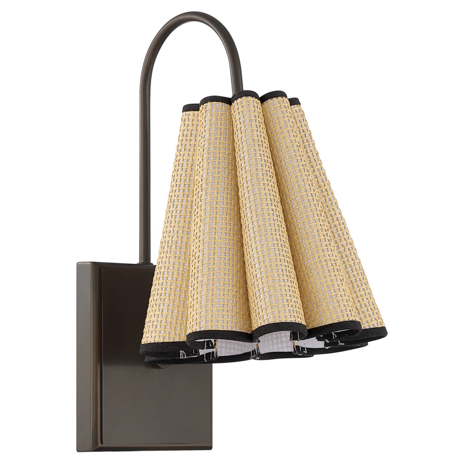 Currey & Co Blithe Grasscloth Wall Sconce