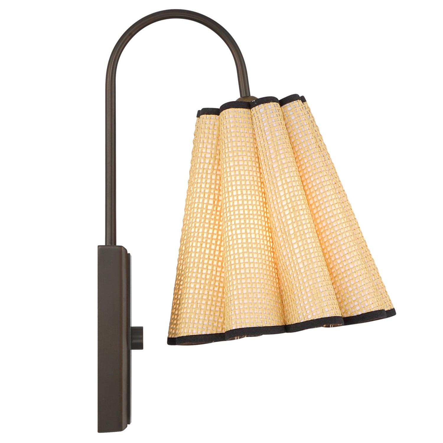 Currey & Co Blithe Grasscloth Wall Sconce