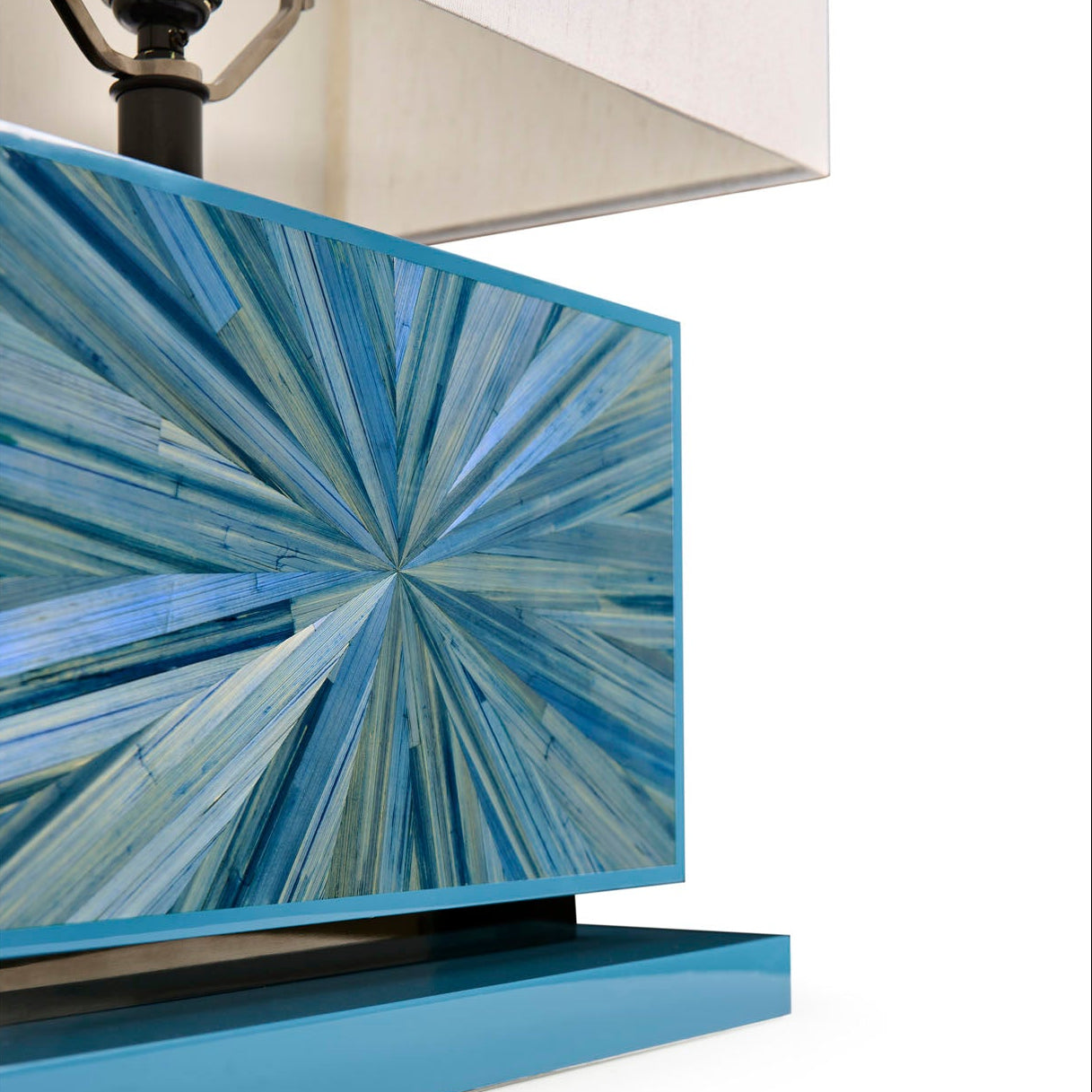 Jonathan Charles Sapphire Horizontal Table Lamp