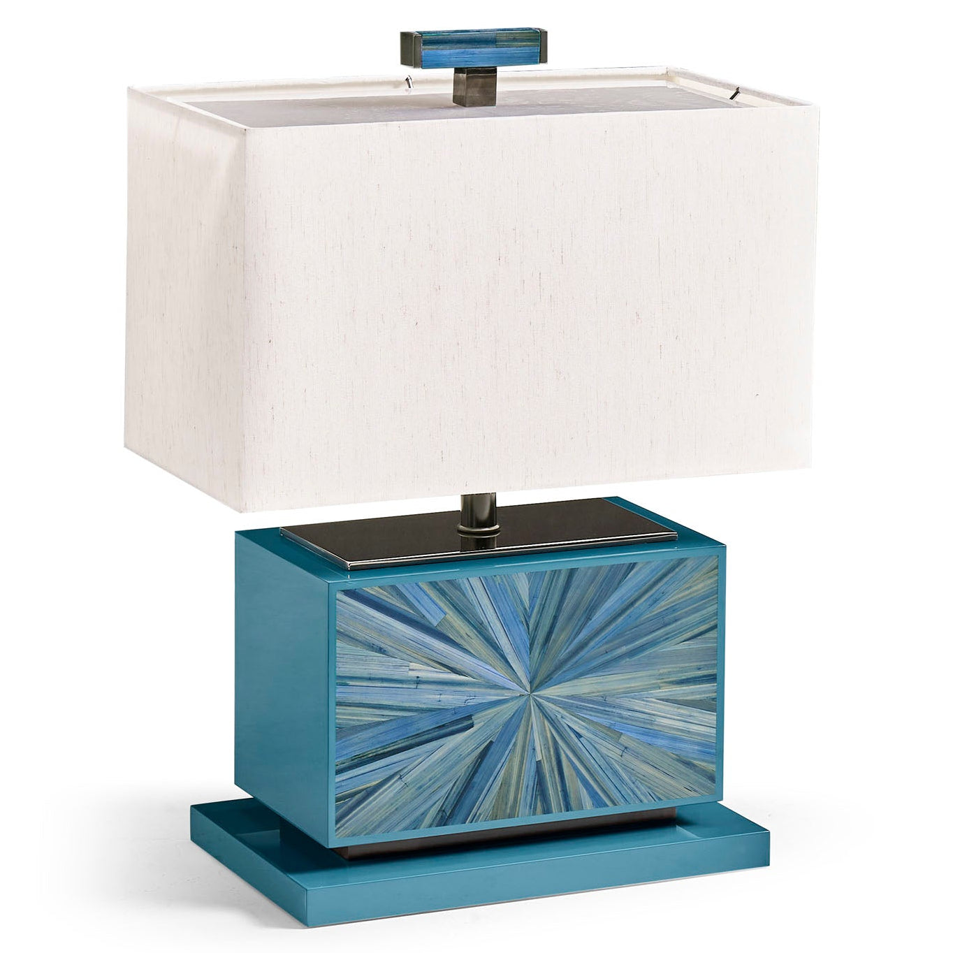Jonathan Charles Sapphire Horizontal Table Lamp