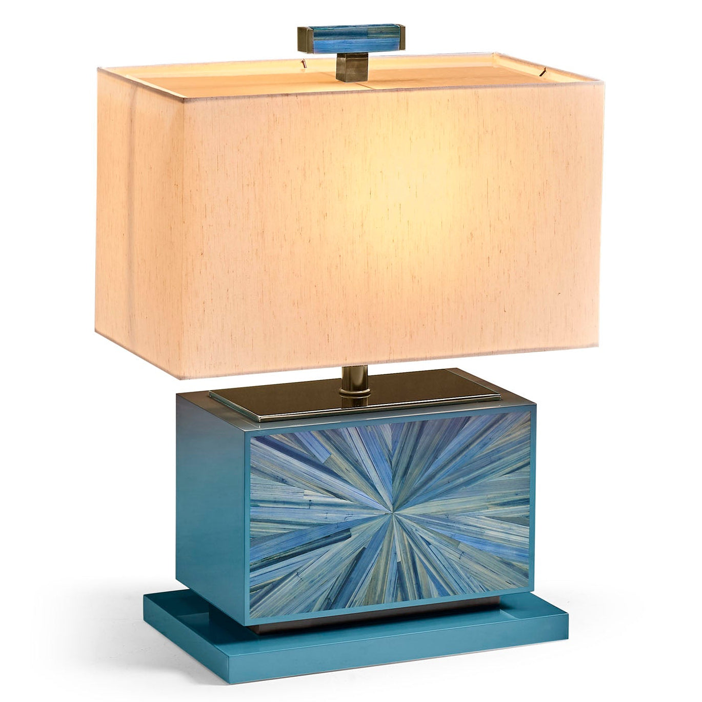 Jonathan Charles Sapphire Horizontal Table Lamp