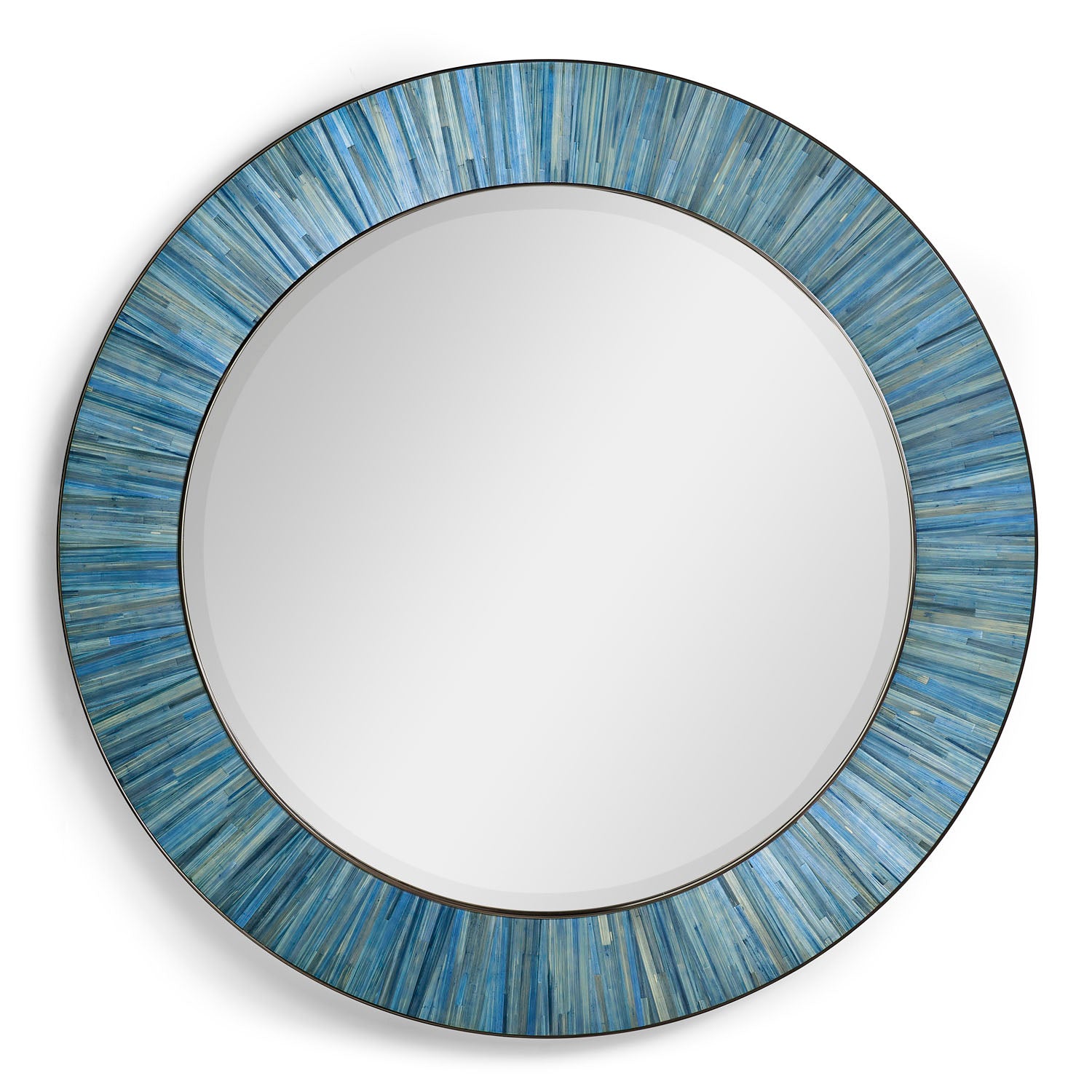 Jonathan Charles Sapphire Round Wall Mirror