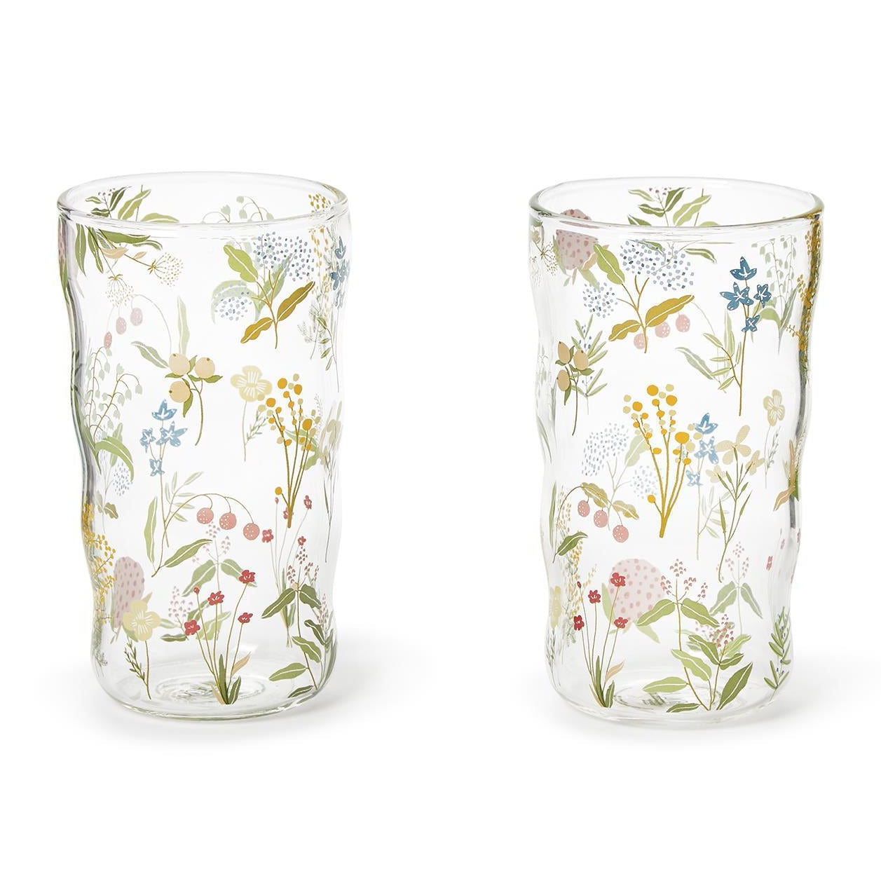 Garden Delight Tumbler Drinking Glass Set of 18