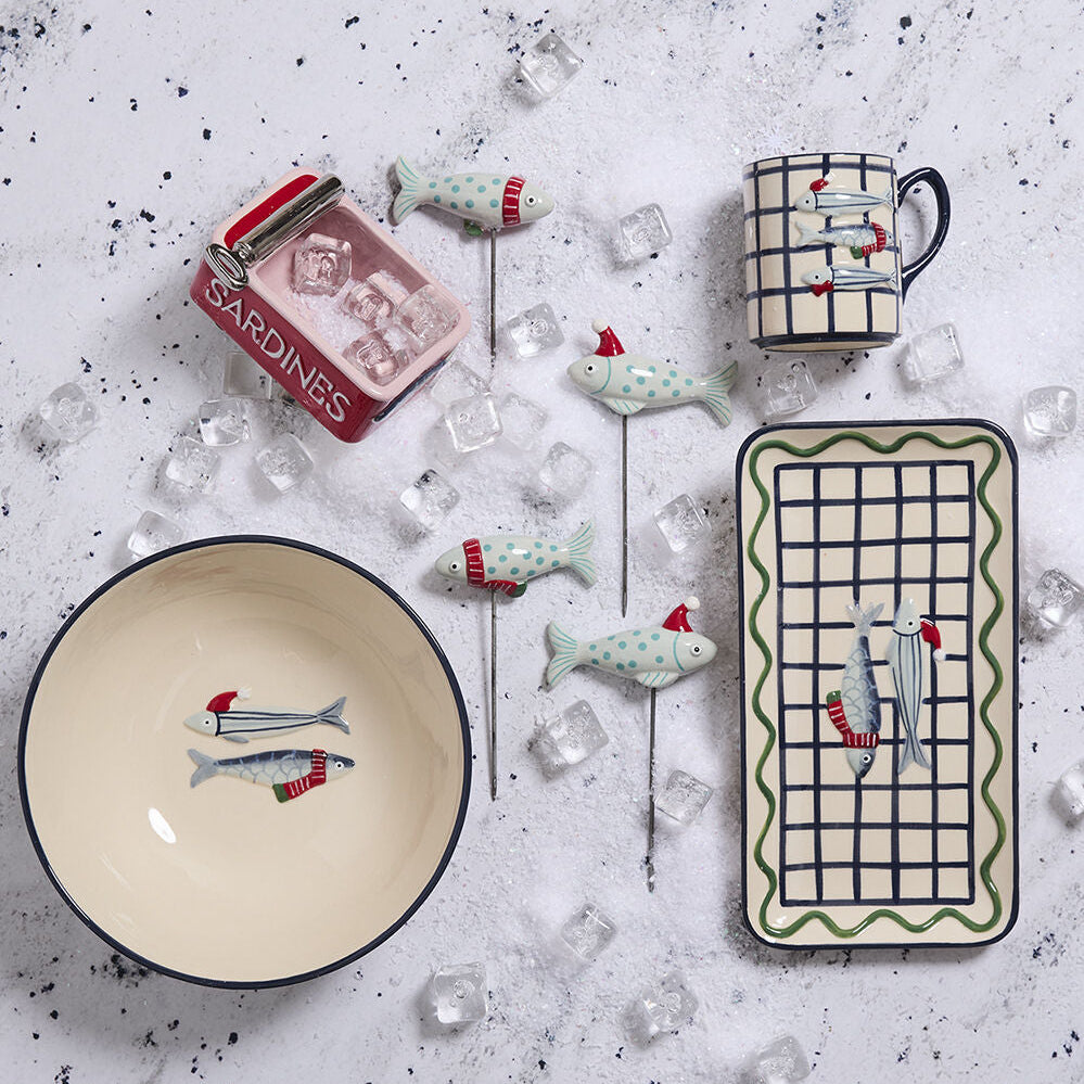 Festive Fish Platter Set of 2