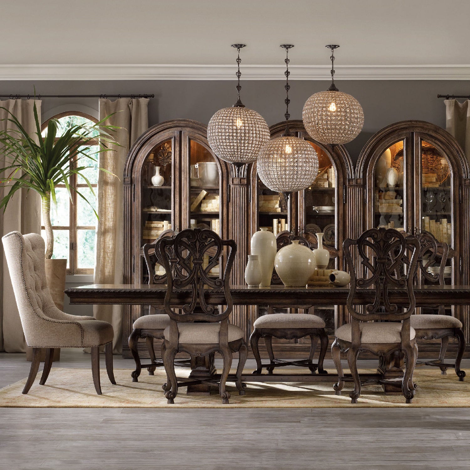 Hooker Furniture Rhapsody Wood Back Side Chair Set of 2