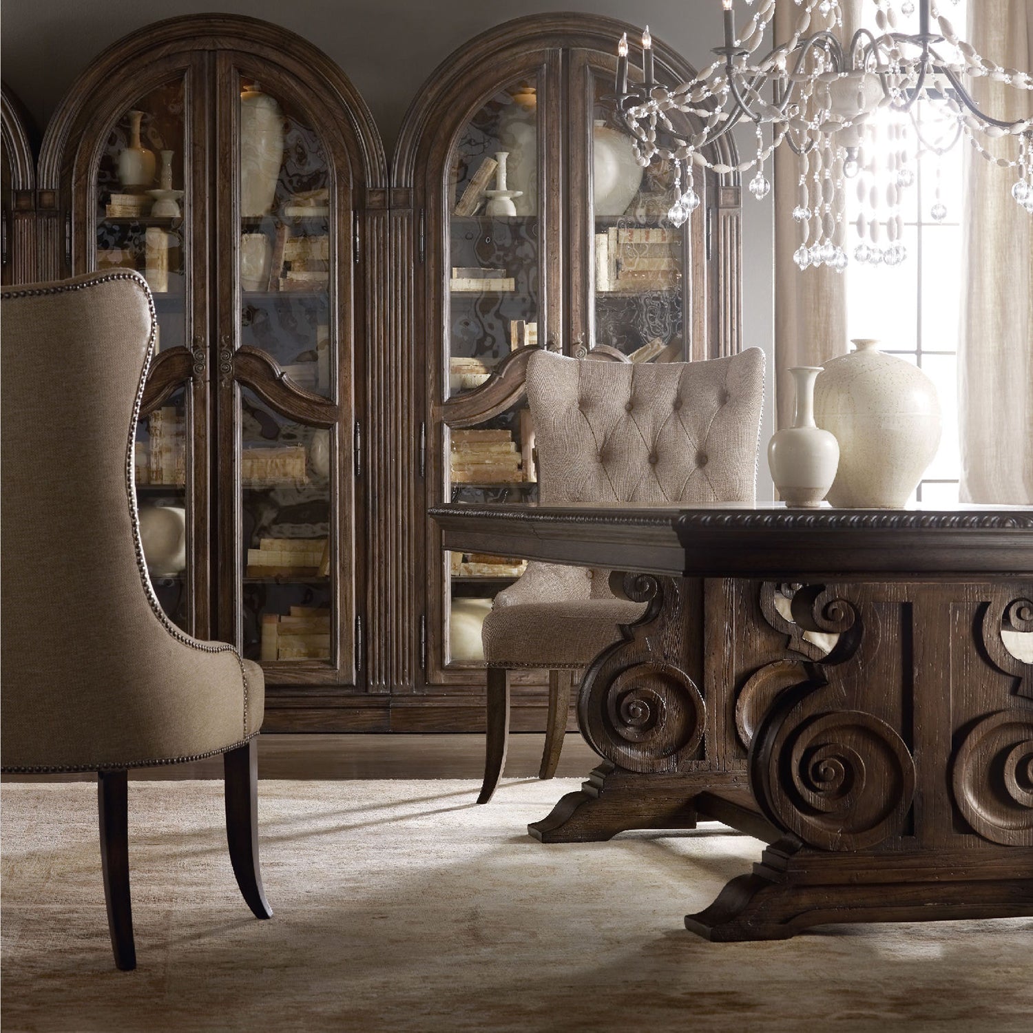 Hooker Furniture Rhapsody Tufted Dining Chair Set of 2