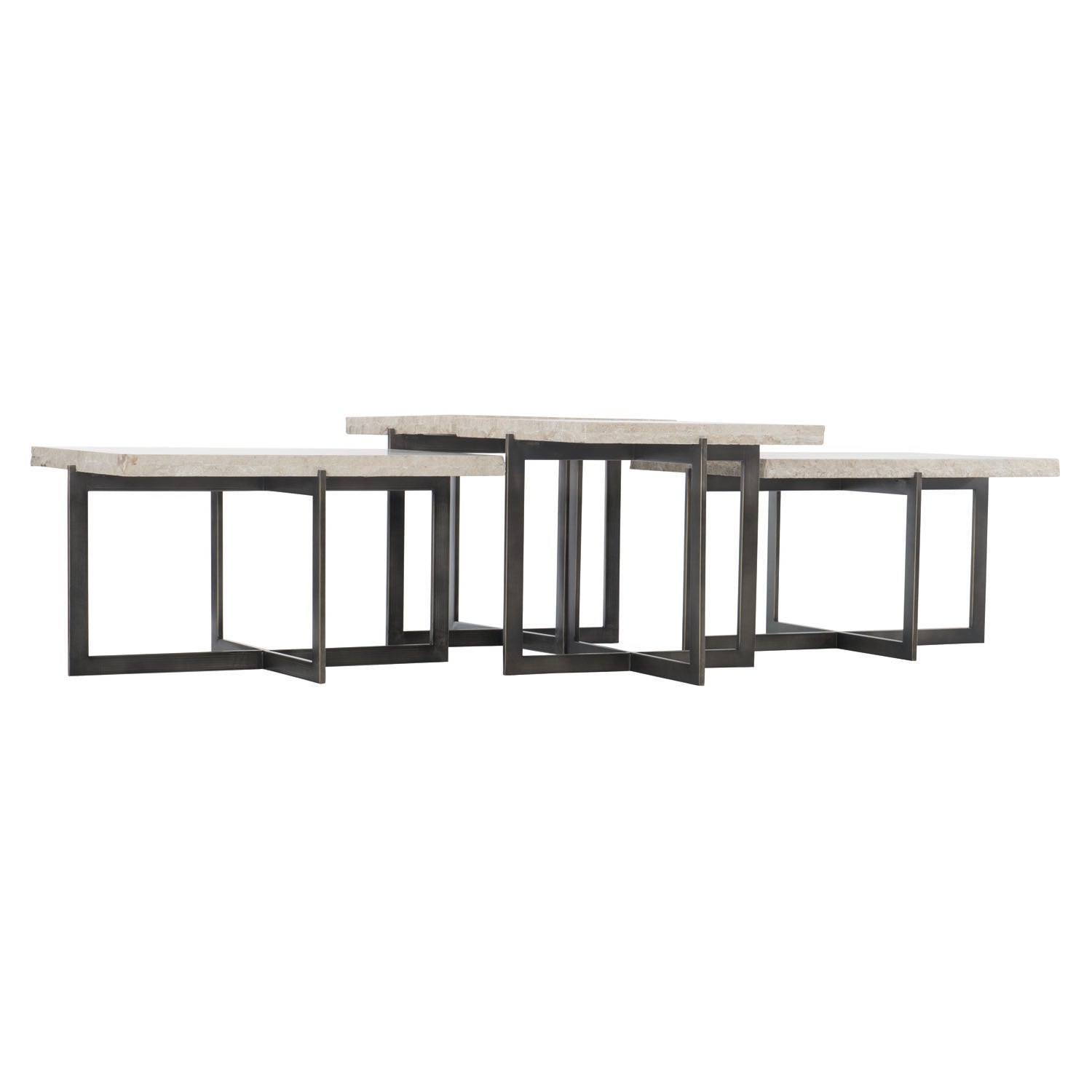 Bernhardt Living Hathaway Metal Bunching Cocktail Table