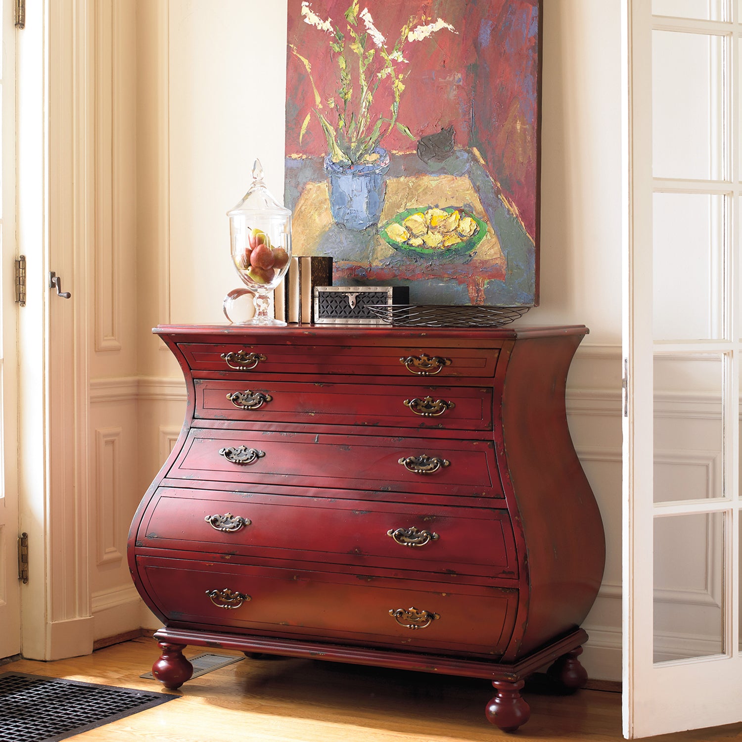 Hooker Furniture Red Bombe Chest