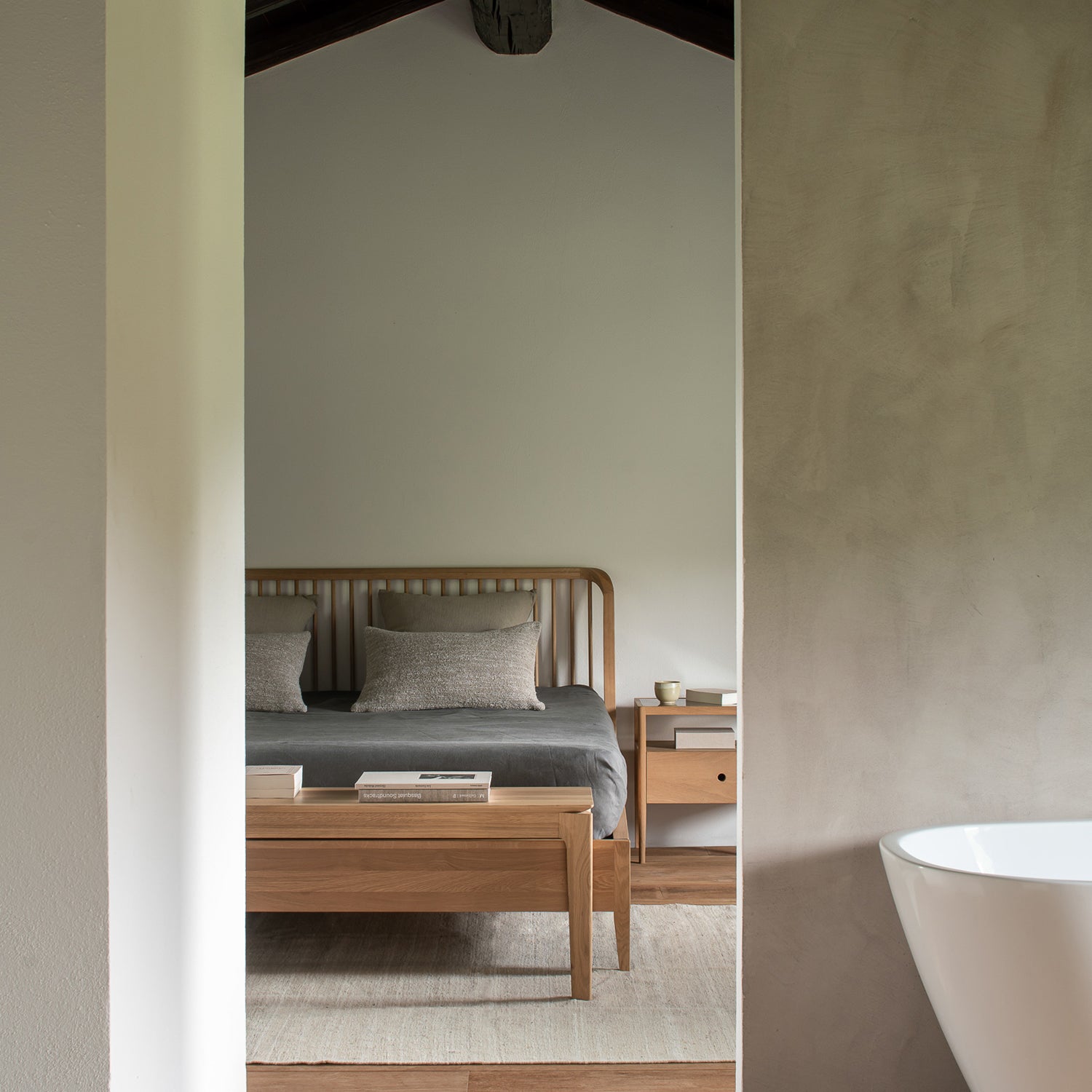 Ethnicraft Spindle Bedside Table Set of 2