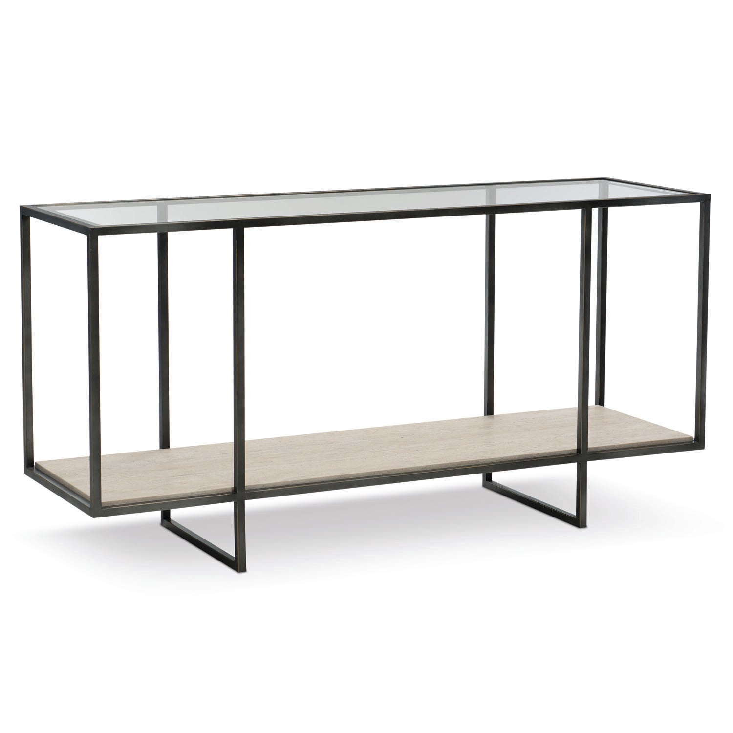 Bernhardt Living Harlow Metal Console Table
