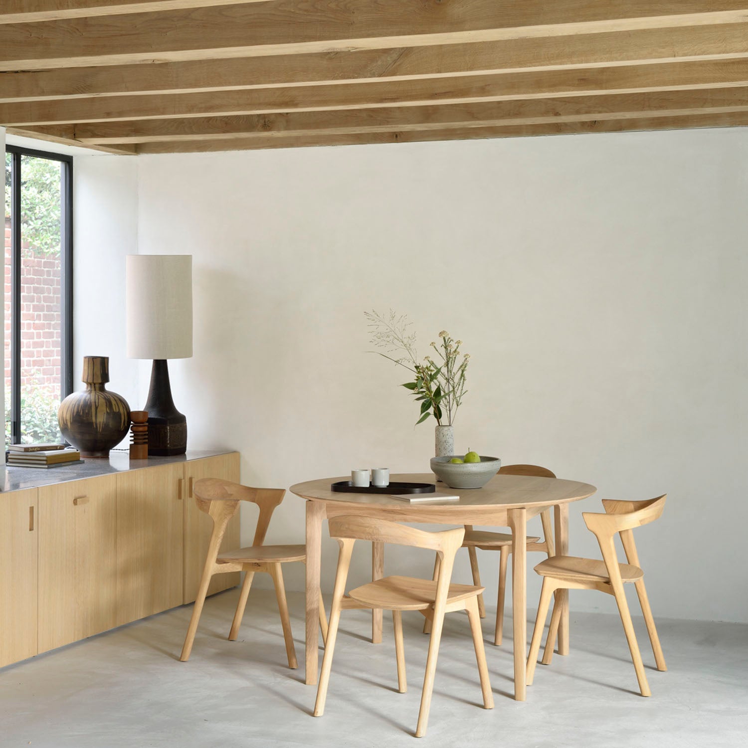 Ethnicraft Bok Round Extendable Dining Table