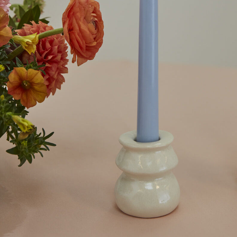 Lyam Candle Holder Set of 8 additional view, white ceramic candle holder set of 8