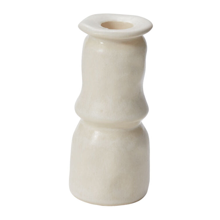 Lyam Candle Holder Set of 8 detail view, white ceramic candle holder set of 8
