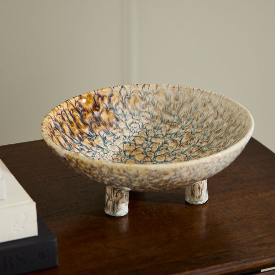 Walden Bowl shown as a styled home décor accent