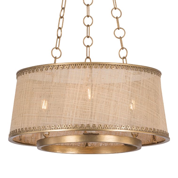 Hudson Valley Lighting Haines Falls Pendant in Patina Gold Leaf, primary product view