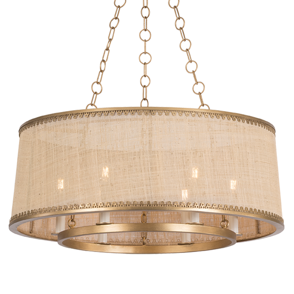 Hudson Valley Lighting Haines Falls Pendant in Patina Gold Leaf, primary product view
