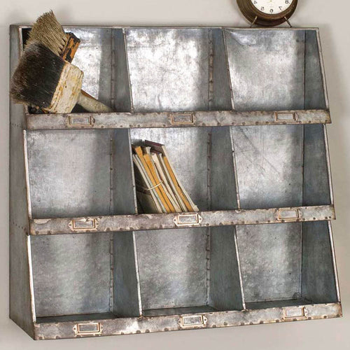 Galvanized Wall Cubbies