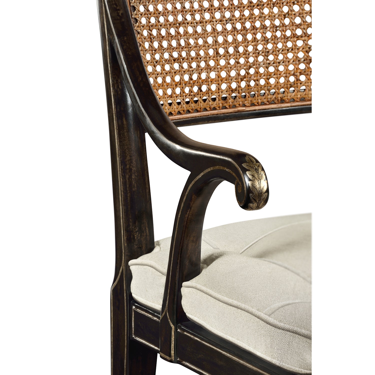 Jonathan Charles Linden Charcoal Wash Dining Arm Chair