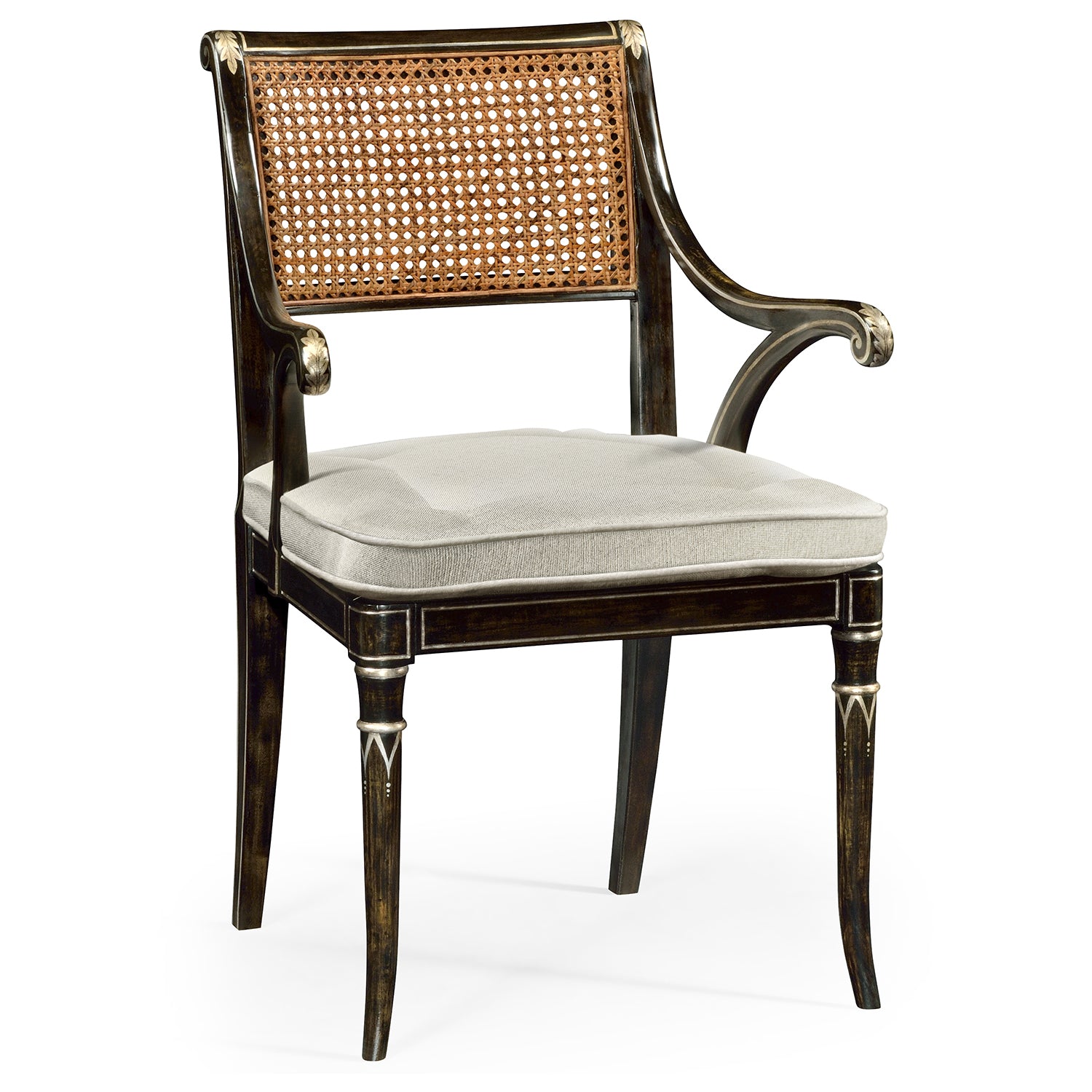 Jonathan Charles Linden Charcoal Wash Dining Arm Chair