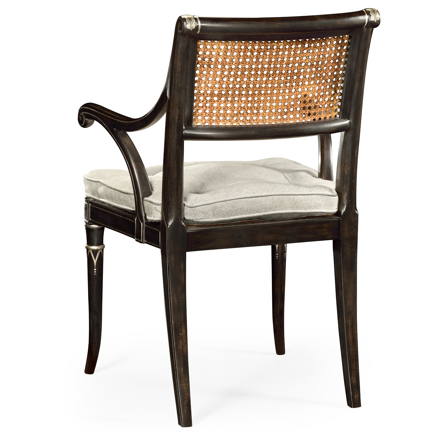 Jonathan Charles Linden Charcoal Wash Dining Arm Chair